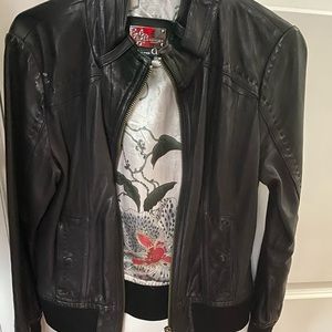 Mackage x Aritzia leather Moto jacket